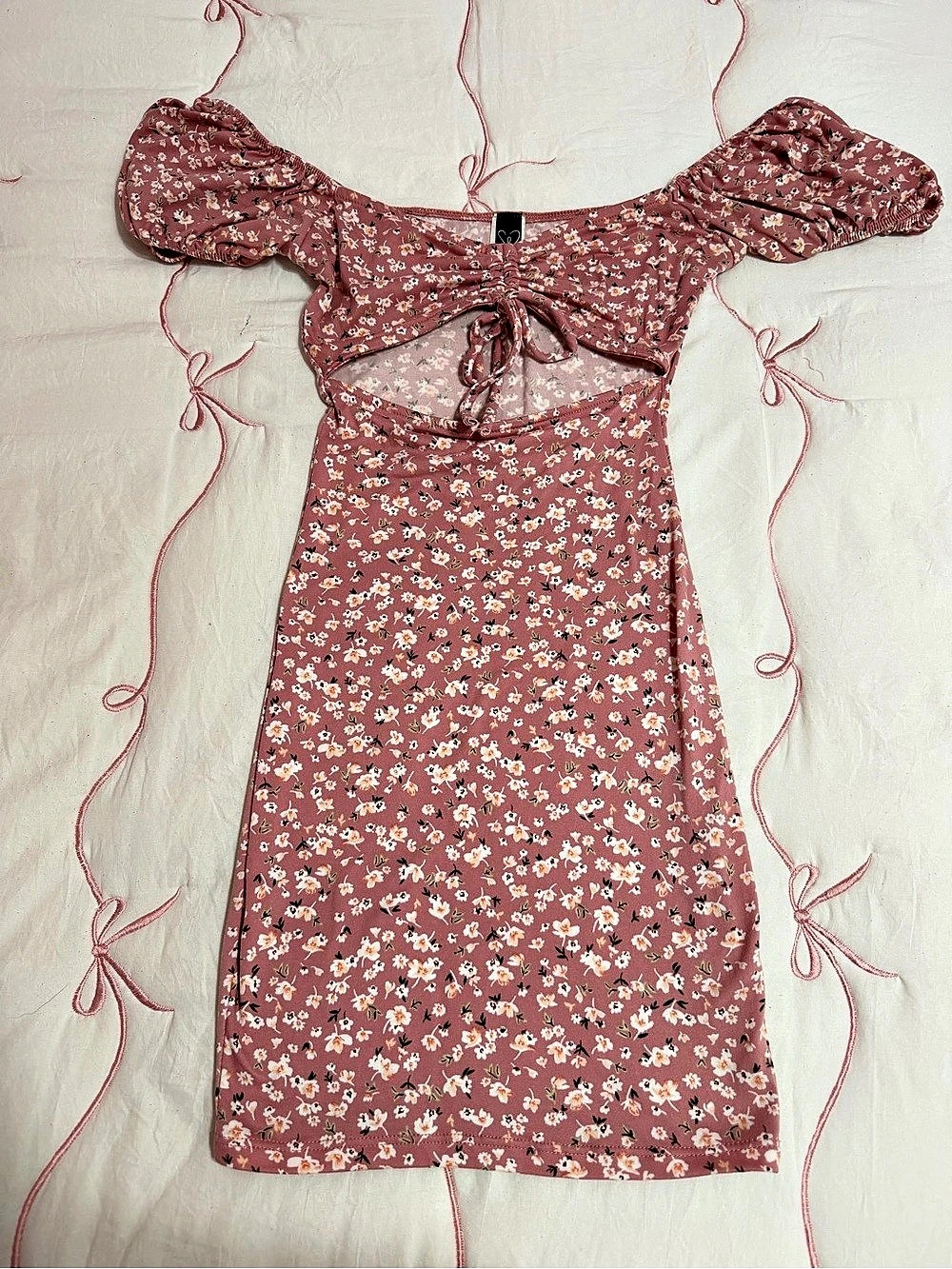Floral Mini Dress in Pink